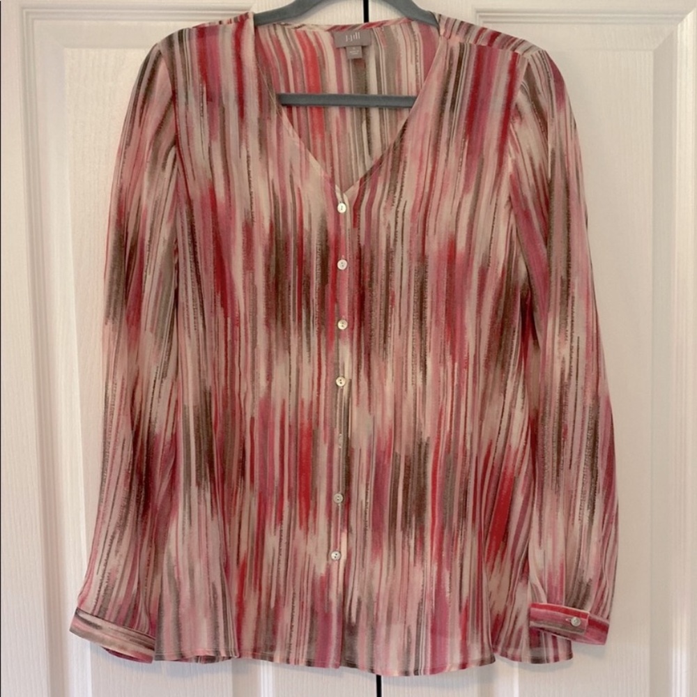J. Jill Cotton-Silk Blouse